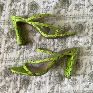 Wild Diva Neon Snake Python Sandals